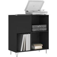 Berkfield Home Record Cabinet Black 84.5x38x89 cm Engineered Wood