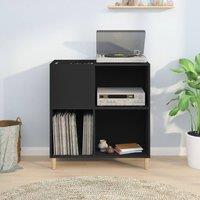 Berkfield Home Record Cabinet Black 84.5x38x89 cm Engineered Wood