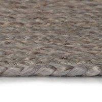 Berkfield Home Handmade Rug Jute Round 150 cm Grey | Size: 100 cm diameter