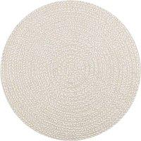 Berkfield Home Rug ZIZUR Cream 120 cm Jute Look Indoor & Outdoor | Size: Medium