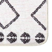 Berkfield Home Rug Washable 80x300 cm Black & White Anti Slip | Size: Medium
