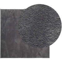 Berkfield Home Rug Short Pile Soft & Washable Anthracite 240x240 cm in Dark Grey | Size: 100 cm diameter