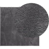 Berkfield Home Rug Short Pile Soft & Washable Anthracite 120x120 cm in Charcoal | Size: 100 cm diameter