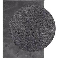 Berkfield Home Rug Short Pile Soft & Washable Anthracite 200x280 cm in Charcoal | Size: 100 cm diameter