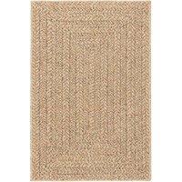 Berkfield Home Rug 200x290 cm Jute Look Indoor & Outdoor in Beige | Size: 100 cm diameter