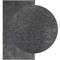 Berkfield Home Rug Short Pile Soft & Washable Anthracite 60x110 cm in Dark Grey | Size: 100 cm diameter