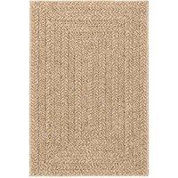 Berkfield Home Rug 140x200 cm Jute Look Indoor & Outdoor in Tan | Size: 100 cm diameter