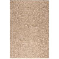 Berkfield Home Rug 140x200 cm Jute Look Indoor & Outdoor in Brown | Size: 100 cm diameter