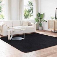 Berkfield Home Shaggy Rug High Pile NAVARRA Black 240x240 cm Polyester | Size: Medium