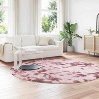 Berkfield Home Shaggy Rug High Pile NAVARRA Dusty Pink 240x240 cm Polyester | Size: Medium