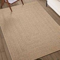 Berkfield Home Rug ZIZUR 240x340 cm Jute Look Indoor & Outdoor in Tan | Size: Medium