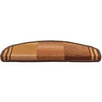Berkfield Home Self-adhesive Stair Mats 15 pcs Brown 65x21x4 cm | Size: Medium