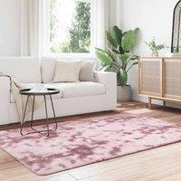 Berkfield Home Shaggy Rug High Pile NAVARRA Dusty Pink 130x200 cm Polyester | Size: Medium