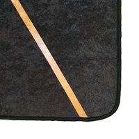 Berkfield Home Rug Washable Black & Gold 190x300 cm Anti Slip | Size: 100 cm diameter