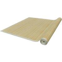 Berkfield Home Rectangular Natural Bamboo Rug 120 x 180 cm in Beige | Size: 100 cm diameter