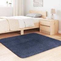 Berkfield Home Shaggy Rug High Pile NAVARRA Navy 120x120 cm Polyester | Size: Medium