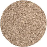 Berkfield Home Rug 90 cm Jute Look Indoor & Outdoor in Brown | Size: 100 cm diameter