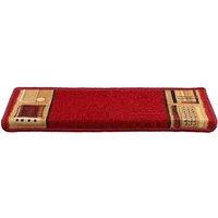 Berkfield Home Stair Mats Self-adhesive 15 pcs 65x21x4 cm Red | Size: Medium