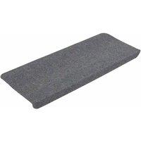 Berkfield Home Stair Mats Self-adhesive 15 pcs 65x24.5x3.5 cm Grey | Size: Medium