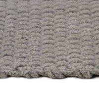 Berkfield Home Rug Rectangular Grey 160x230 cm Cotton | Size: 100 cm diameter
