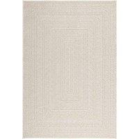 Berkfield Home Rug ZIZUR Cream 140x200 cm Jute Look Indoor & Outdoor | Size: Medium