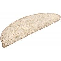 Berkfield Home Stair Mats 10 pcs 56x17x3 cm Cream | Size: Medium