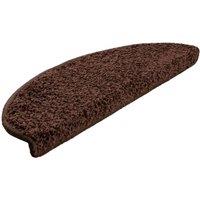 Berkfield Home Stair Mats 10 pcs 65x21x4 cm Brown | Size: Medium