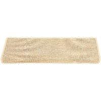 Berkfield Home Stair Mats Self-adhesive Sisal-Look 15 pcs 65x21x4 cm Light Beige | Size: Medium