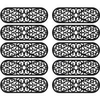 Berkfield Home Stair Treads 10 pcs 25x75 cm Rubber in Black | Size: Medium