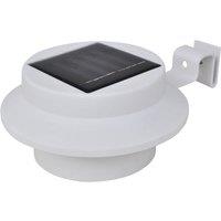 Berkfield Home Outdoor Solar Fence Lamps 12 pcs LED White