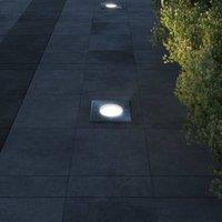 Berkfield Home Outdoor Ground Lights 3 pcs Square in Black