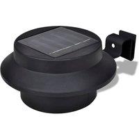 Berkfield Home Outdoor Solar Lamp Set 6 pcs Fence Light Gutter Light Black