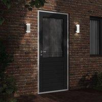 Berkfield Home Outdoor Wall Lights 2pcs Silver Stainless Steel