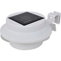 Berkfield Home Outdoor Solar Lamp Set 6 pcs Fence Light Gutter Light White