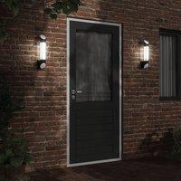 Berkfield Home Outdoor Wall Lights 2pcs Black Stainless Steel