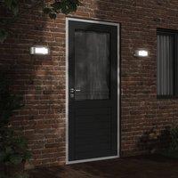 Berkfield Home Outdoor Wall Lights 2pcs Silver Stainless Steel