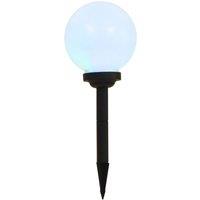 Berkfield Home Outdoor Solar Lamps 3 pcs LED Spherical 20 cm RGB in White