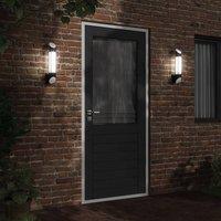 Berkfield Home Outdoor Wall Light Black Stainless Steel