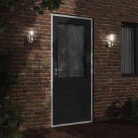 Berkfield Home Outdoor Wall Light with Sensor Silver Stainless Steel