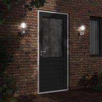 Berkfield Home Outdoor Wall Light with Sensor Silver Stainless Steel