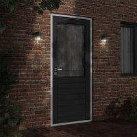 Berkfield Home Outdoor Wall Lights 2pcs Black Die-cast Aluminium