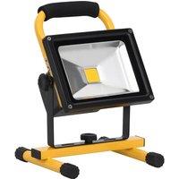 Berkfield Home Rechargeable LED Spotlight with Handle 30 W Cold White in Black