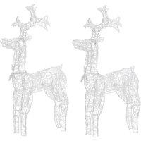 Berkfield Home Reindeer Christmas Decorations 2 pcs 60x16x100 cm Acrylic | Size: 60 x 16 x 100 cm