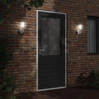 Berkfield Home Outdoor Wall Lights 2pcs Silver Stainless Steel