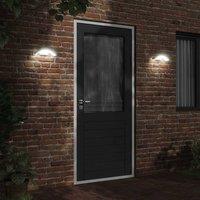 Berkfield Home Outdoor LED Wall Lights 2pcs White Die-cast Aluminium