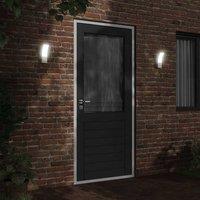 Berkfield Home Outdoor LED Wall Lights 2pcs White Die-cast Aluminium