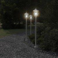 Berkfield Home Outdoor Floor Lamp Silver 120 cm Stainless Steel