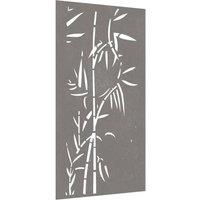 Berkfield Home Garden Wall Decoration 105x55 cm Corten Steel Bamboo Design in Brown