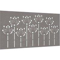 Berkfield Home Garden Wall Decoration 105x55 cm Corten Steel Flower Design in Brown
