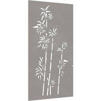 Berkfield Home Garden Wall Decoration 105x55 cm Corten Steel Bamboo Design in Brown